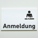 Anmeldung-Praxisschilder-Acryl-Folie in 130 x 200 mm-Praxisschild