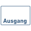 BESTSELLER-Ausgang-Praxisschild-Acrylglas-Folienaufkleber in 130 x 200 mm zum Kleben