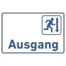 BESTSELLER-Ausgang-Praxisschild-Acrylglas-Folienaufkleber in 130 x 200 mm zum Kleben