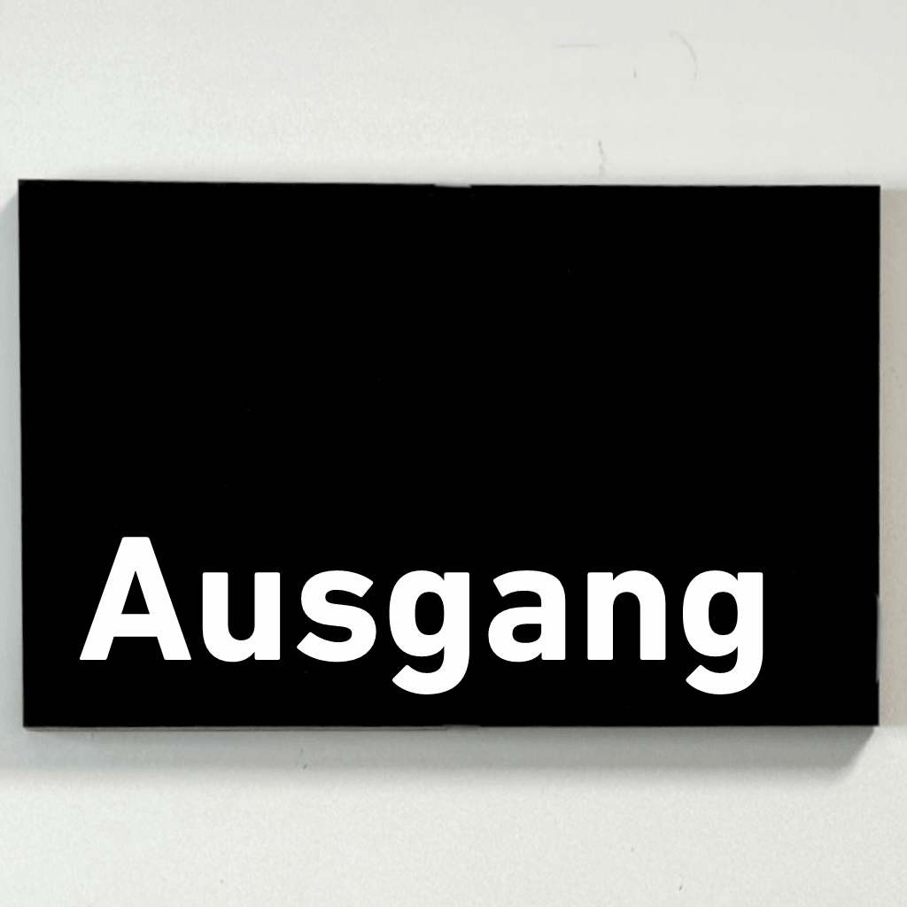 BESTSELLER Ausgang Praxisschild Acrylglas-Folienaufkleber in 130 x 200 mm zum Kleben
