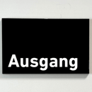 BESTSELLER-Ausgang-Praxisschild-Acrylglas-Folienaufkleber in 130 x 200 mm zum Kleben