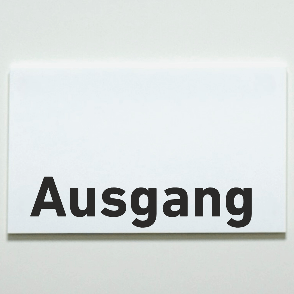 BESTSELLER Ausgang Praxisschild Acrylglas-Folienaufkleber in 130 x 200 mm zum Kleben