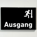 BESTSELLER-Ausgang-Praxisschild-Acrylglas-Folienaufkleber in 130 x 200 mm zum Kleben