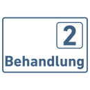 Behandlung 1-9-Praxisschilder-Acrylglas-Folienaufkleber in 130 x 200 mm zum Kleben
