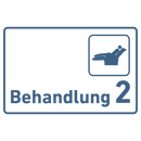 BEHANDLUNG 1-9 Zahnarzt-Praxisschild-Acrylglas-Folienaufkleber in 130 x 200 mm zum Kleben