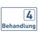 Behandlung 1-9-Praxisschilder-Acrylglas-Folienaufkleber in 130 x 200 mm zum Kleben