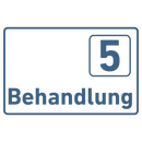 Behandlung 1-9-Praxisschilder-Acrylglas-Folienaufkleber in 130 x 200 mm zum Kleben