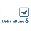 BEHANDLUNG 1-9 Zahnarzt-Praxisschild-Acrylglas-Folienaufkleber in 130 x 200 mm zum Kleben