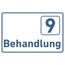 Behandlung 1-9-Praxisschilder-Acrylglas-Folienaufkleber in 130 x 200 mm zum Kleben