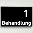 Behandlung 1-9-Praxisschilder-Acrylglas-Folienaufkleber in 130 x 200 mm zum Kleben