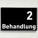 Behandlung 1-9-Praxisschilder-Acrylglas-Folienaufkleber in 130 x 200 mm zum Kleben