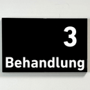 Behandlung 1-9-Praxisschilder-Acrylglas-Folienaufkleber in 130 x 200 mm zum Kleben