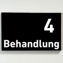 Behandlung 1-9-Praxisschilder-Acrylglas-Folienaufkleber in 130 x 200 mm zum Kleben