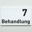 Behandlung 1-9-Praxisschilder-Acrylglas-Folienaufkleber in 130 x 200 mm zum Kleben