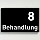 Behandlung 1-9-Praxisschilder-Acrylglas-Folienaufkleber in 130 x 200 mm zum Kleben