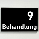 Behandlung 1-9-Praxisschilder-Acrylglas-Folienaufkleber in 130 x 200 mm zum Kleben