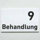 Behandlung 1-9-Praxisschilder-Acrylglas-Folienaufkleber in 130 x 200 mm zum Kleben