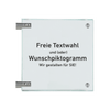 Entwerfen Sie Ihr Fahnenschild, 2 Scheiben mit Glasverbinder