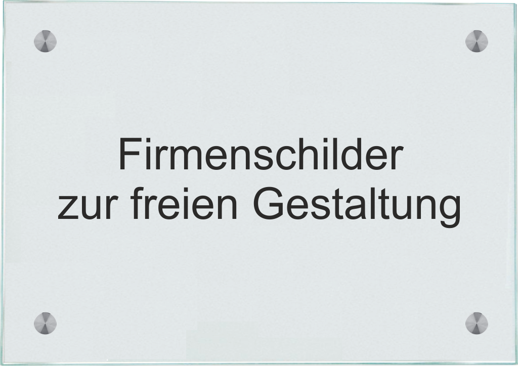 Firmenschilder freie Textwahl - Entwerfen Sie Ihr eigenes Außenschild!