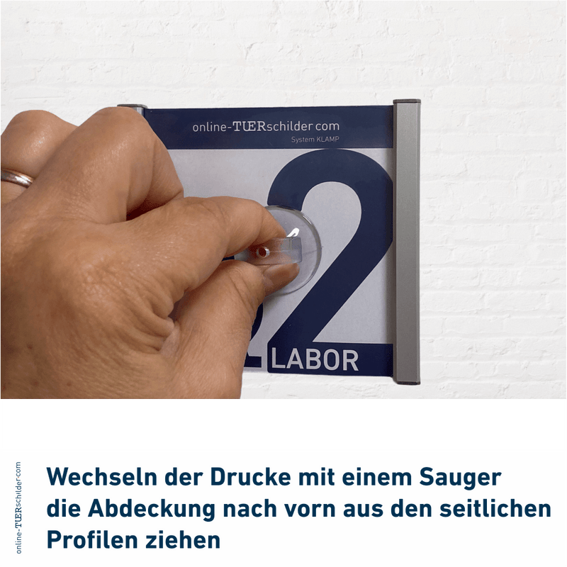 Montagesauger für Beschriftungswechsel