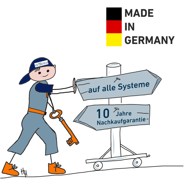 Türschilder Büro in 5 Größen aus Acrylglas mit Klemmhalter aus Edelstahl - Türschild Noer