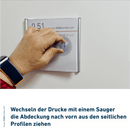 Montagesauger für Beschriftungswechsel