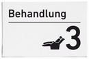 Türschilder für Ihre Praxis aus Acryl oder Folie Behandlung 3 zum Kleben