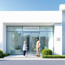 Praxisschilder für Außen in vielen Größen - aus 8 mm Glas mit 4 Haltern