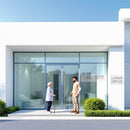 Praxisschilder für Außen in vielen Größen - aus 8 mm Glas mit 4 Haltern