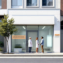 Praxisschilder für Außen in vielen Größen - aus 8 mm Glas mit 4 Haltern