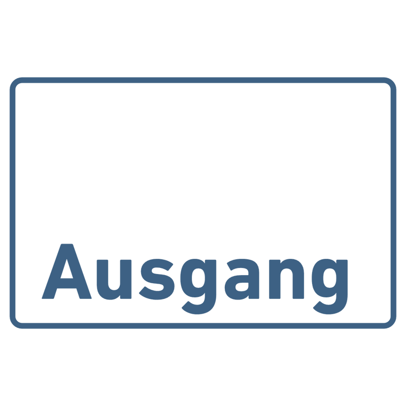 Praxisschild Acrylglas / Folienaufkleber Ausgang zum Kleben