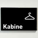 Praxisschild Acrylglas / Folienaufkleber Kabine 1-4 zum Kleben