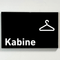 Praxisschild Acrylglas / Folienaufkleber Kabine 1-4 zum Kleben