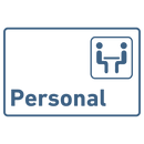 Praxisschild aus Acryl oder Folie Personal zum Kleben