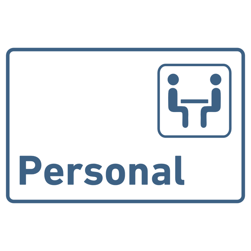Praxisschild aus Acryl oder Folie Personal zum Kleben