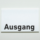 Praxisschild Acrylglas / Folienaufkleber Ausgang zum Kleben