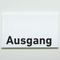 Praxisschild Acrylglas / Folienaufkleber Ausgang zum Kleben