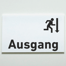 Praxisschild Acrylglas / Folienaufkleber Ausgang zum Kleben