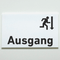 Praxisschild Acrylglas / Folienaufkleber Ausgang zum Kleben
