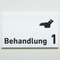 Praxisschild Acrylglas / Folienaufkleber Behandlung 1-9 Zahnarzt zum Kleben