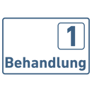 Praxisschild Acrylglas / Folienaufkleber Behandlung 1-9 zum Kleben