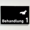 Praxisschild Acrylglas / Folienaufkleber Behandlung 1-9 Zahnarzt zum Kleben