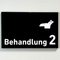 Praxisschild Acrylglas / Folienaufkleber Behandlung 1-9 Zahnarzt zum Kleben