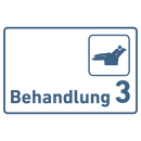 Praxisschild Acrylglas / Folienaufkleber Behandlung 1-9 Zahnarzt zum Kleben
