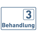 Praxisschild Acrylglas / Folienaufkleber Behandlung 1-9 zum Kleben