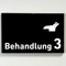 Praxisschild Acrylglas / Folienaufkleber Behandlung 1-9 Zahnarzt zum Kleben