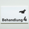 Praxisschild Acrylglas / Folienaufkleber Behandlung 1-9 Zahnarzt zum Kleben