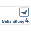 Praxisschild Acrylglas / Folienaufkleber Behandlung 1-9 Zahnarzt zum Kleben