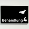 Praxisschild Acrylglas / Folienaufkleber Behandlung 1-9 Zahnarzt zum Kleben