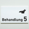 Praxisschild Acrylglas / Folienaufkleber Behandlung 1-9 Zahnarzt zum Kleben
